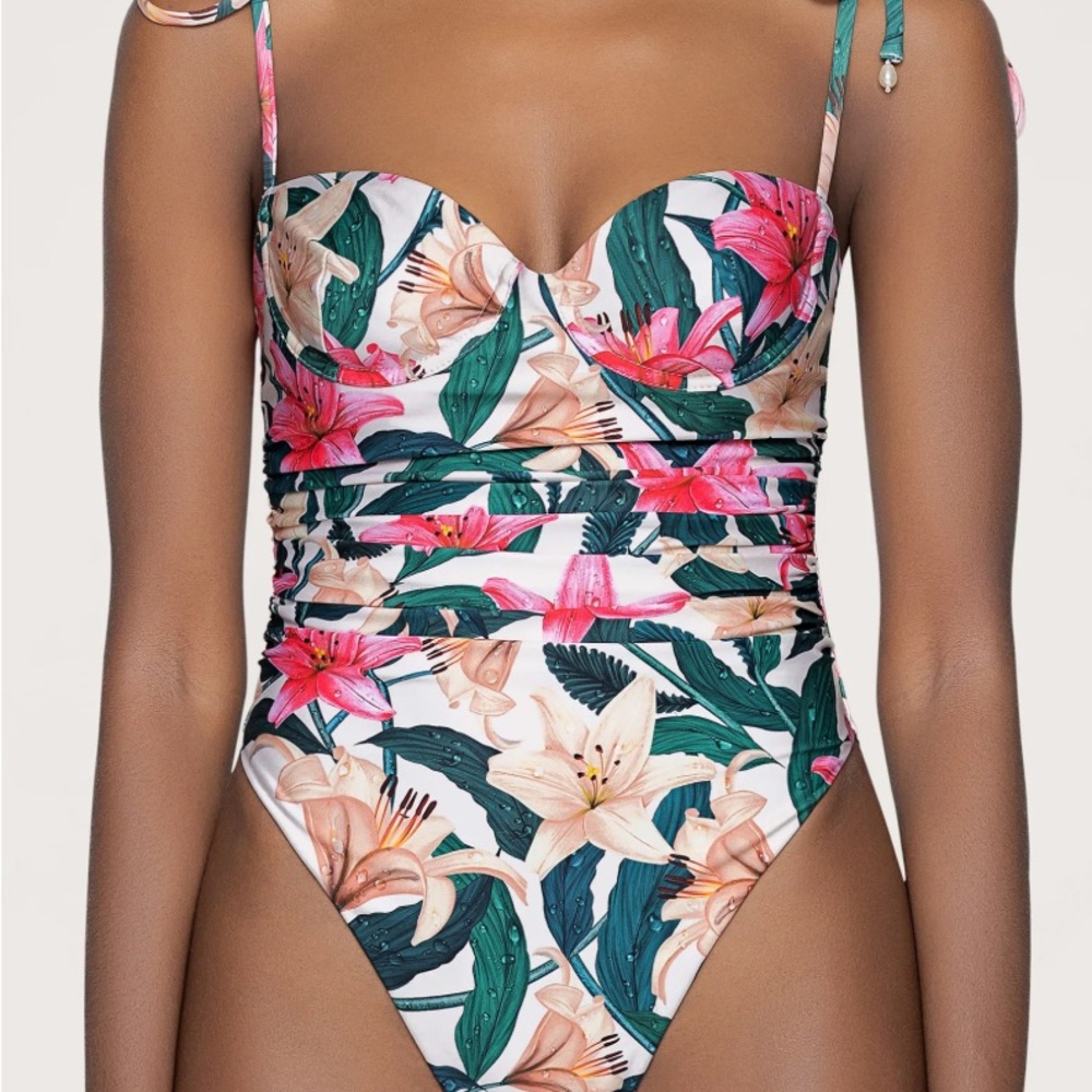 NWT Agua by Agua Bendita Floral One Piece Swimsuit - Picture 1 of 2